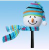 Tenna Tops (Fat Style Antenna) Snowman (Light Blue) / Cute Dashboard Accessory 